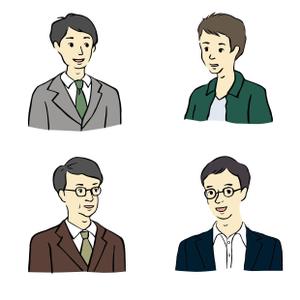 kaikonomayu (kaikonomayu)さんの人物（士業・社長・会社員・学生）のイラスト（アイコン風）４点への提案