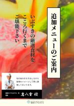 サエッキー (tegiru2)さんの夕食時の追加メニュー表への提案