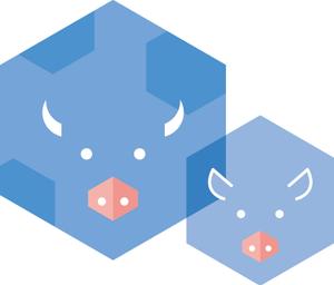 nougo (noguo3)さんの年賀状用の丑(牛・うし)のイラストへの提案