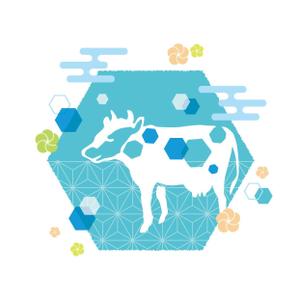ARCH design (serierise)さんの年賀状用の丑(牛・うし)のイラストへの提案