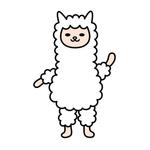 さんのゆるいアルパカのキャラクターデザインへの提案