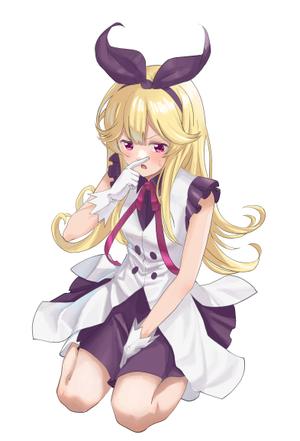みかん ()さんの鼻が痒くて人差し指で鼻の下を強く擦る少女の全身のイラスト制作への提案