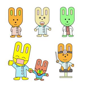 市原 稔也 (haniwa-hana)さんの新規開業予定の「はやし耳鼻咽喉科クリニック」のイメージキャラクターへの提案