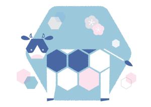 キノシタ (idolfancy)さんの年賀状用の丑(牛・うし)のイラストへの提案