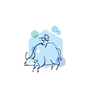 marukei (marukei)さんの年賀状用の丑(牛・うし)のイラストへの提案
