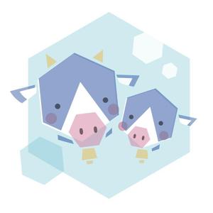 BlackPenguin (BlackPenguin)さんの年賀状用の丑(牛・うし)のイラストへの提案