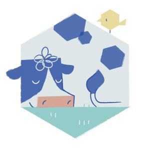 BlackPenguin (BlackPenguin)さんの年賀状用の丑(牛・うし)のイラストへの提案