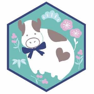 aya (ayakas)さんの年賀状用の丑(牛・うし)のイラストへの提案