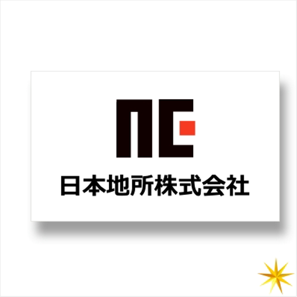 不動産会社のサイトや名刺「日本地所株式会社」のロゴ