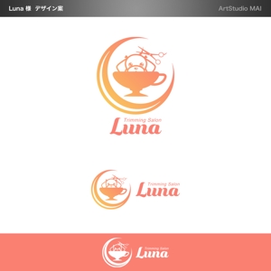 ArtStudio MAI (minami-mi-natz)さんのトリミングサロン「Luna」のロゴへの提案