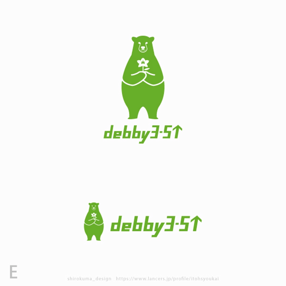 プラスサイズブランド　debby3-5↑　のロゴとマーク