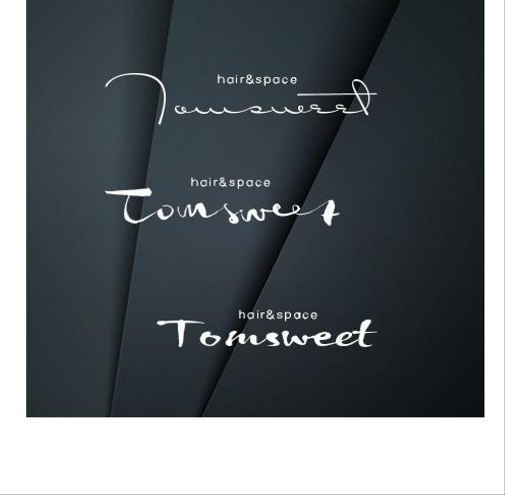 美容室「TOMSWEET」（読み:トムスウィート）のロゴ