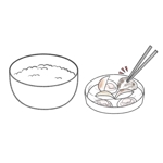 マコカフェ営業中 (macoto152cm)さんの蛤茶漬けの食べ方イラストへの提案