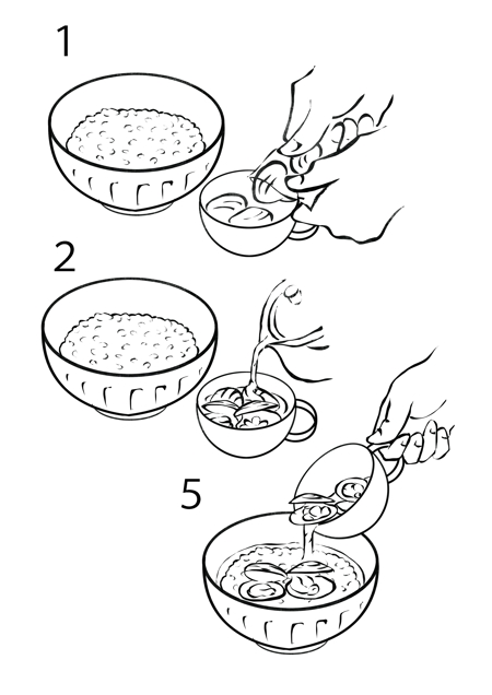 RYOZODESIGN   (ryozodesign)さんの蛤茶漬けの食べ方イラストへの提案