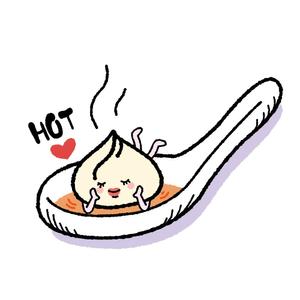 NYAPPI (nyappi)さんのネオ中華バル【小籠包スタンド】のグラスのにプリントするイラスト作成への提案