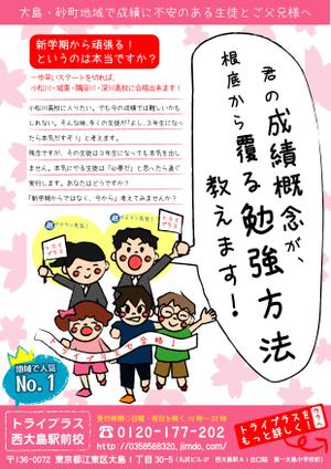 shina1119さんの学習塾の生徒募集チラシへの提案