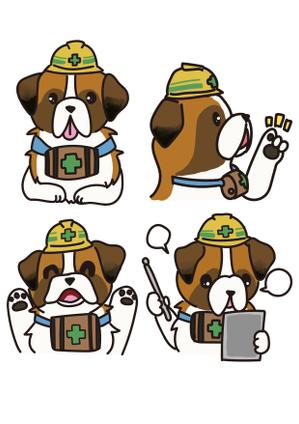 あかいとり (cha3m98)さんの建設現場を説明する動物のキャラクターデザインへの提案