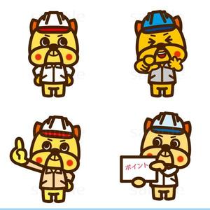 THE_watanabakery (the_watanabakery)さんの建設現場を説明する動物のキャラクターデザインへの提案