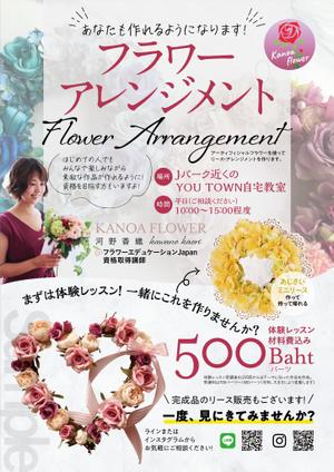ichi (ichi-27)さんのフラワーアレンジメント教室の生徒募集チラシ作成への提案