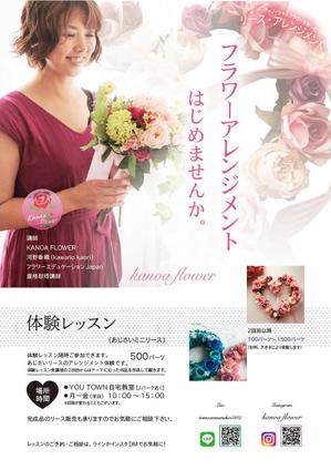 さんのフラワーアレンジメント教室の生徒募集チラシ作成への提案
