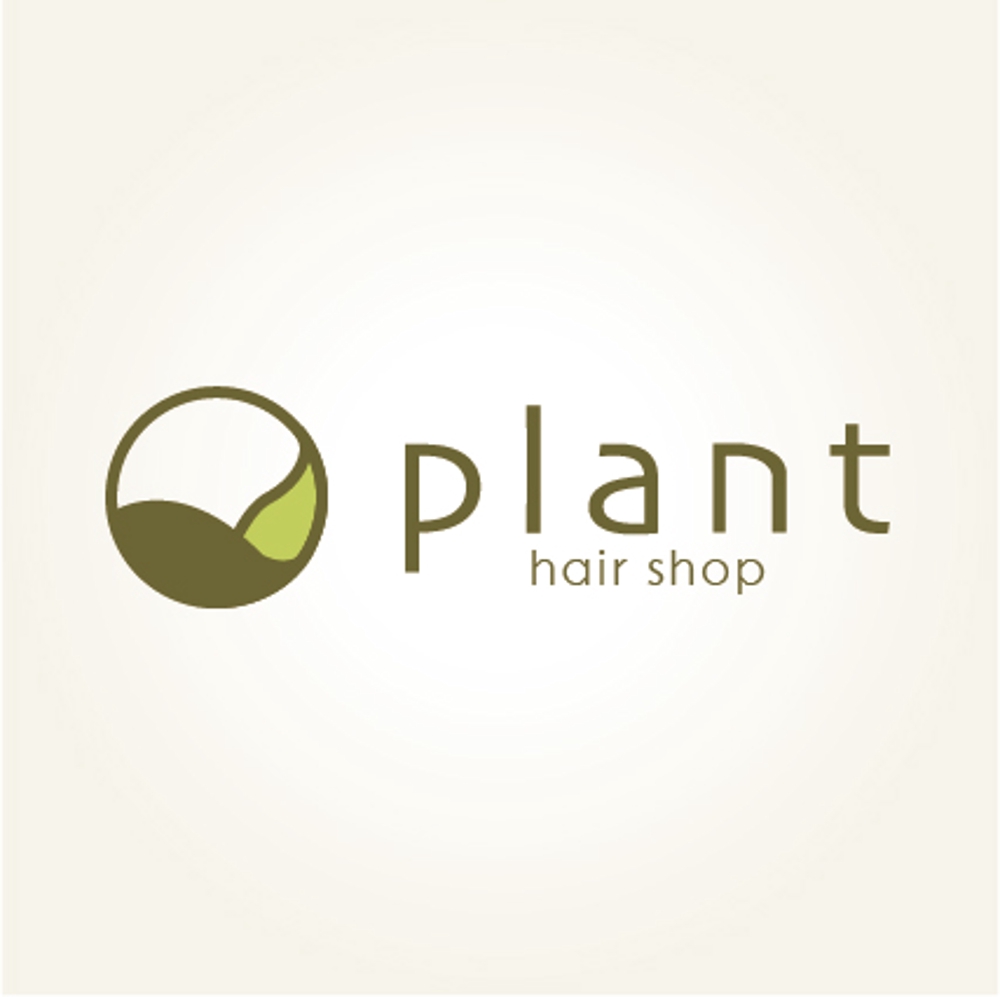 「hair shop   plant」のロゴ作成
