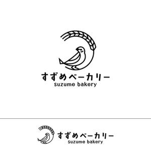 STUDIO ROGUE (maruo_marui)さんの小さな町のパン屋さん「すずめベーカリー」のロゴへの提案
