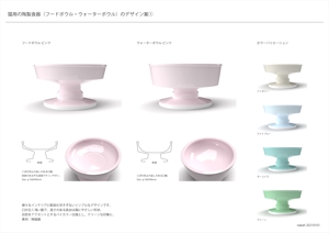 nakahさんの猫用の陶製食器（フードボウル・ウォーターボウル）のデザインへの提案
