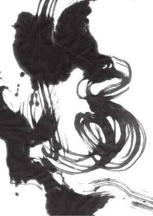 楽墨庵 (laksmi-an)さんの「墨」で描く抽象画デザイン（客室やフロントに飾るイメージです）への提案