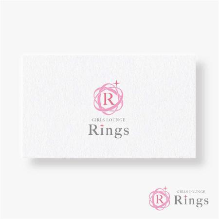 happiness_design (happiness_design)さんの水商売の店舗。「girls lounge   RINGS」の店舗ロゴへの提案