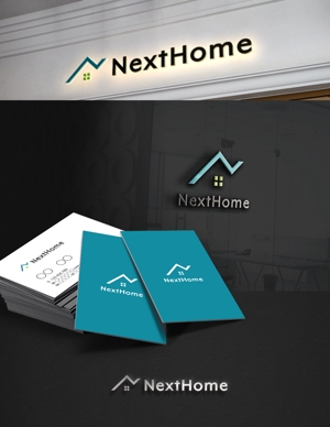 D.R DESIGN (Nakamura__)さんの不動産店舗『NextHome』のロゴ　名刺、看板用への提案