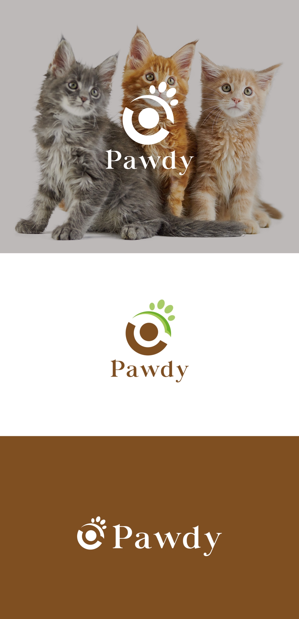 キャット用品ブランド「Pawdy(パウディ)」のロゴ