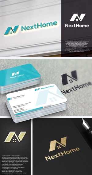 take5-design (take5-design)さんの不動産店舗『NextHome』のロゴ　名刺、看板用への提案