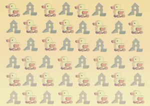 あかいとり (cha3m98)さんの木のおもちゃ店　包装紙デザインの作成依頼への提案