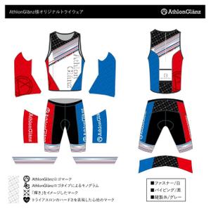 aym (aymix1980)さんのトライアスロンチーム「AthlonGlänz」のオリジナルトライウェアデザインへの提案