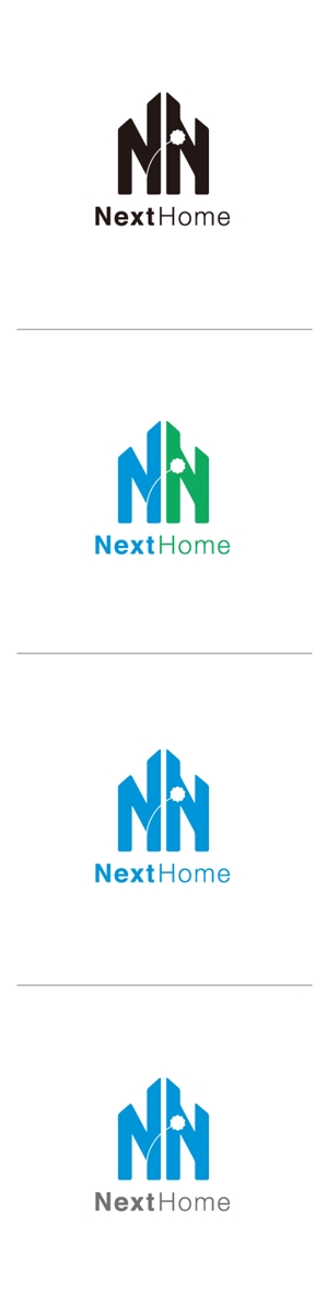 sekolさんの不動産店舗『NextHome』のロゴ　名刺、看板用への提案