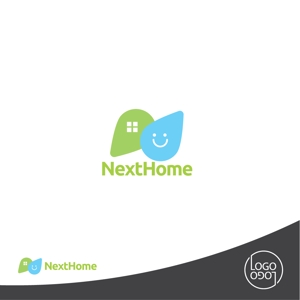 ロゴロゴ (yottofuruya)さんの不動産店舗『NextHome』のロゴ　名刺、看板用への提案