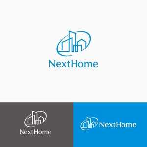 atomgra (atomgra)さんの不動産店舗『NextHome』のロゴ　名刺、看板用への提案