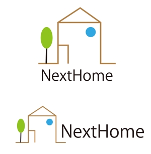 田中　威 (dd51)さんの不動産店舗『NextHome』のロゴ　名刺、看板用への提案