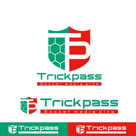 きいろしん (kiirosin)さんのサッカーメディアサイト「Trick pass」のロゴデザインへの提案