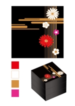 もっさんみいこ (mossanmiiko)さんのおせち重箱の蓋に入れる和風デザイン　への提案