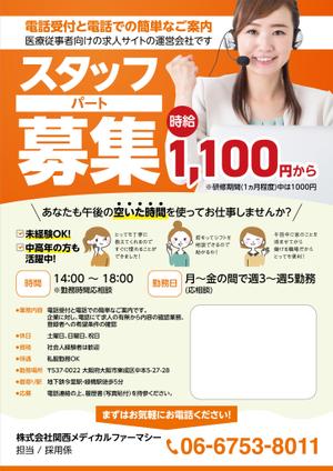 ichi (ichi-27)さんの電話受付・ご案内の求人チラシのデザインをお願いします。への提案