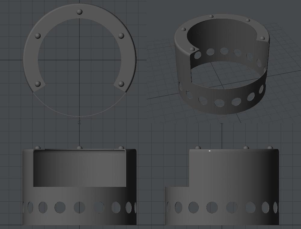 キャンプ用アルコールストーブのデザイン依頼　（３D希望）の仕事