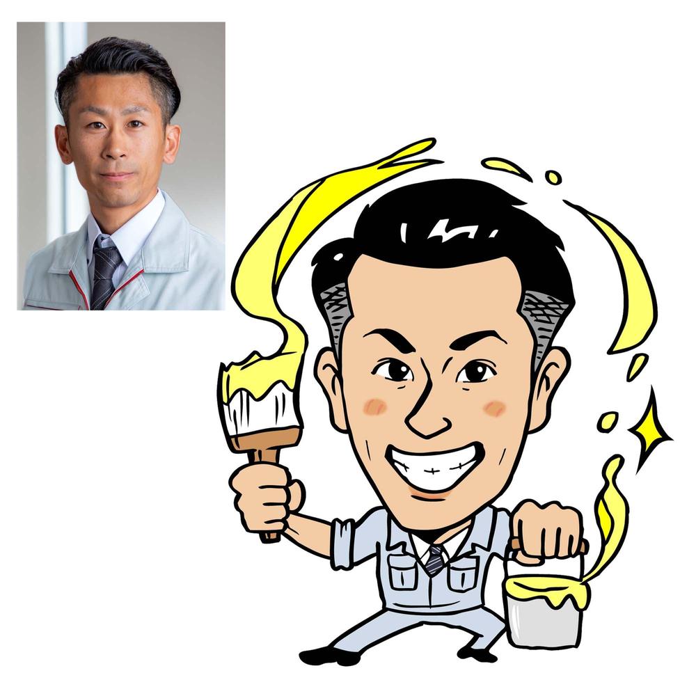 清掃会社の従業員のイラスト作成