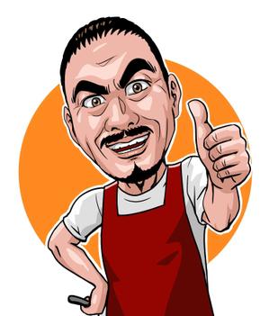 FFGG (fumifumihiko)さんの「濃い」おじさんの精肉販売店のキャラクターデザインへの提案