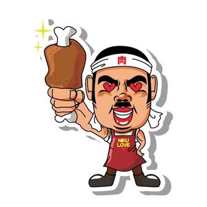 crayon　KIDS (crayonkids)さんの「濃い」おじさんの精肉販売店のキャラクターデザインへの提案