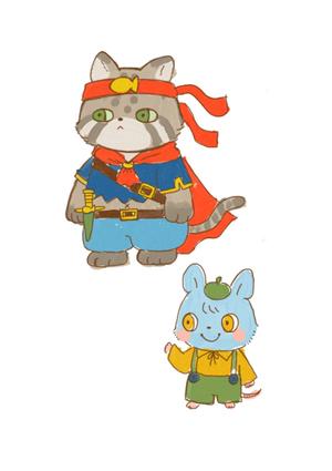 雨音はるじ (amane_haruji)さんの英語学習教材のキャラクターデザイン2体への提案