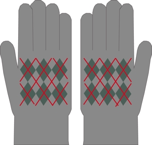 color works ()さんの来季冬向け　ニット手袋の柄デザイン募集への提案