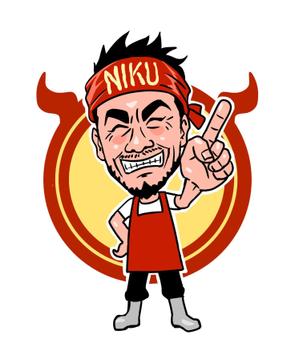 FFGG (fumifumihiko)さんの「濃い」おじさんの精肉販売店のキャラクターデザインへの提案