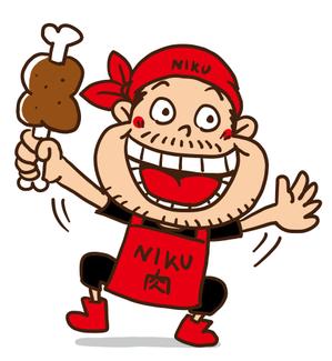 nougo (noguo3)さんの「濃い」おじさんの精肉販売店のキャラクターデザインへの提案