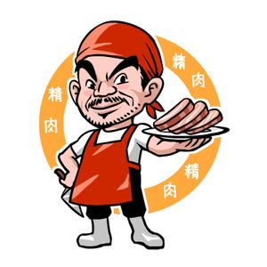 FFGG (fumifumihiko)さんの「濃い」おじさんの精肉販売店のキャラクターデザインへの提案